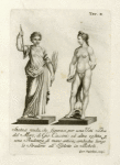 Statua nuda, che figurasi per una Teti Dea del Mare; di Gio. Caccini: ed altra vestita, L una Prudenza, di mano antica; ambedue lungo lo stradone all'Isolotto in Boboli.