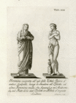 Femmina cuoperta all'ufo delle Vestali; Opera d'antico scalpello, lungo lo Stradone all'Isolotto, ed altra Femmina nuda, che Figurasi p nn'Andromeda, nel Prato dila' dall'Isolotto in Boboli: d'ingnoto Scultore.