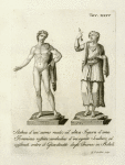 Statua d'un'uomo nudo; ed altra Figura d'una Femmina vestita: ambedue d'incognito Scultore, ed esistenti entro il Giardinetto degli Ananas in Boboli.