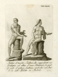 Statua d'incerto Scultore, che rappresenta un' Esculapio, ed altra d'una Femmina, la guale si crede d'antica Scultura; ambedue nel Prato di là dall'Isolotto in Boboli.