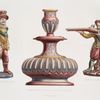 Le capitaine Bravache, Musée du Louvre ; Flambeau, Musée du Louvre, collection Sauvageot ; Arquebusier, Musée du Louvre.