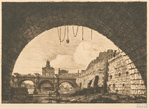 Le Pont-Neuf et la Samaritaine de dessous la première arche du Pont-au-Change.