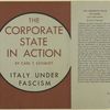 The corporate state in action; Italy under fascism.