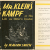 Mr. Klein's kampf; or, His life as Hitler's double.