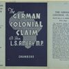 The German colonial claim.