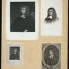 A sheet with four portraits of Isaac Barrows.