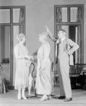 Lynn Fontanne (Eliza Doolittle), Helen Westley (Mrs. Higgins) and  Reginald Mason (Henry Higgins).