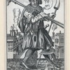 Mulld Sake [courtier (Raleigh?) in ragged clothes with pipe and lance]