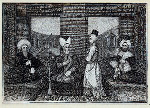 Men in turbans and a middle eastern setting smoking, one with a hookah, another with a long pipe