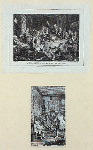 A Midnight Modern Conversation; [Man standing and reading as others smoke and doze near hearth]