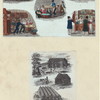 Fabrication du tabac; [Tobacco plantation, men working, 5 sketches]