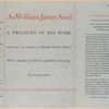 As William James said: a treasury fo his work.