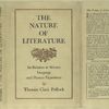 The nature of literature, its relation to science, language, and human experience.
