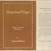 Brownstone eclogues, and other poems.