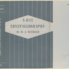 X-ray crystallography.