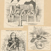 A sheet with three caricatures of Lord Beaconsfield.