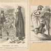 Performer and critic (from Punch, or the London Charivari, December 20, 1879) ; On the dizzy brink [a sheet with two caricatures].