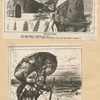 Indian curry ; The foot print on the sand [a sheet with two caricatures].