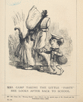 Mrs. Gamp taking the little 'party' she looks after back to school