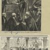 England, Lord Beaconsfield signing the roll of Freemen at the Guildhall [from Leslie's Ill. Newspaper, Sept. 7, 1878] ; Lord Beaconsfield leaving the Kaiserhof Hotel to attend the congress [a sheet with two images].