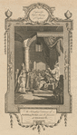 The haughty entrance of Archbishop Beckett into the presence of Henry II.  Engraved for Russel's History of England.