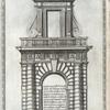 Questa è una delle porte principali del Palazzo di S. Gio. qual'è nella medesima facciata, che s'è mostrata qui inazi in disegno, e risponde su la piazza auanti la loggia delle benedittioni, e qui s'è ridotta in forma maggiore per mostrare meglio tutti li suoi membri, e adornamenti, e è d'ordine Dorico con il finestrone di sopra, che fa finestra aperta per uenire sopra la ringhiera.