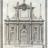 Questo è il disegno d'un portone della vigna di N.S. con la sua pianta, il quale riesce sopra la piazza di Terme, e è tutto di pietra di treuertino, e risponde in un uiale longhissimo, che ua da un capo all'altro della vigna, e ha da u[n] fianco uerso mezo giorno una fontana copiosissima d'acqua.