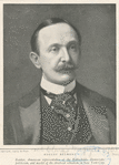 August Belmont, banker, American represenative of the Rothschilds, Democratic politician, and master of the street-car situation in New York City [from McClure's Magazine, 1905].