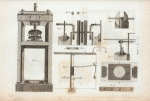 Plans and diagrams of various machinery for Olive oil mills.