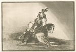 Carlos V. lanceando un toro en la plaza de Valladolid.