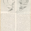 Two caricatures of Arnold Bennett, by E. A. Rickards, from The bookman, March, 1911.