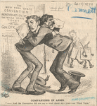 Companions in arms [cartoon depicting Whitelaw Reid and James Gordon Bennett, junior].