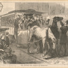 The crowded car [Henry Bergh stopping an overcrowded horsecar, from Harper's weekly, September 21, 1872].