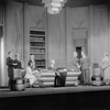 Arthur Byron (as Nordson, seated at desk ), others: L to R: Norbert Humphreys (Nordon's Valet), J.P. Wilson (Mr. Osso), George Fogle (Mr. Ciring), Eileen Byron (as Miss Posner, steno, seated), Riginald Mason (Count Von Dubois-Schottenburg), John Williams (Anton Schuh) and Audray Dale (Lydia).