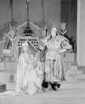 Margalo Gillmore as Kukachin and Alfred Lunt as Marco Polo.