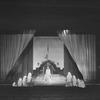 Scene from "Marco Millions", Guild Theatre, 1928. Set and costumes designed by Lee Simonson. Margalo Gillmore as Kukachin (centre).