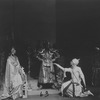 Margalo Gillmore (Kukachin), Alfred Lunt (Marco Polo) and Morris Carnovsky (Ghazan, Khan of Persia).