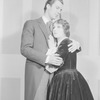 Eric Kalkhurst as Peter Niles and Judith Anderson as Lavinia Mannon.