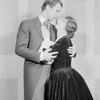 Eric Kalkhurst as Peter Niles and Judith Anderson as Lavinia Mannon.