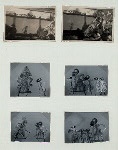 Screen and puppets of the shadow play - wayang gedhog