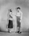 Anita Fugazy and sixteen-year-old Junior Durkin (as Michael Nilas) in S. Jay Kaufman's production of "The Lottery" at the Majestic in Brooklyn for week beginning November 17