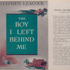 The Boy I Left Behind Me.