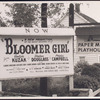 Sign advertising the stage production Bloomer Girl at the Paper Mill Playhouse