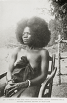 A woman of the Susu tribe (Eastern Sierra Leone), Mandingo stock, showing natural growth of head hair.