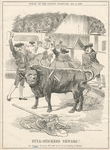 Bull-stickers beware! [caricature of Augustine Birrell, from] Punch, May 9, 1906.