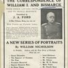 Autumn Publications, the correspondence of William I. and Bismarck, with other letters from and to Prince Bismarck.