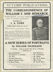 Autumn Publications, the correspondence of William I. and Bismarck, with other letters from and to Prince Bismarck.