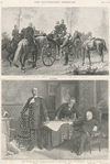 The man of the day : Bismarck meeting Napoleon III. after Sedan ; The man of the day : Bismarck refuses to surrender Alsace and Lorraine (Bismarck, Jules Favre [and] Adolphe Thiers).