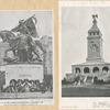 Das am 10 Mai enthüllte Bismarck-Denkmal in Frankfurt a. M. ; The Bismarck monument on the Starnberger See, designed by Theodor Fischer.