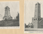 Die Bismarck-Warte auf dem Grossen Müggelberg bei Berlin, entworfen und erbaut von Otto Kietz ; Der Bismarck-Turm auf dem Peterskopf bei Dürkheim a. H.